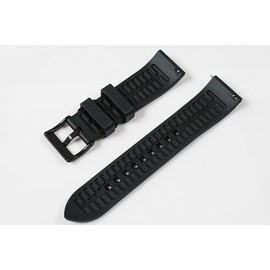 StrapHabit Quick Release Rubber Watch Strap Band FKM 18mm 19mm 20mm 21mm 22mm 23mm 24mm (Black w/Black Buckle, 22mm)