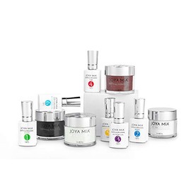 Joya Mia Beautiful Dipping Powder Starter Kit Powders,Top,Base,Activator,Bond,Vitamin Oil,Brush Saver (DPSK-032)