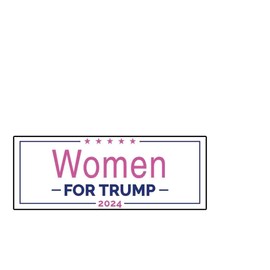 Trump Women 2024 Bumper Sticker Decal (3.37" x 9") | Peel & Stick | Political, Stickers, Politics, Republican, Trump, MAGA, American