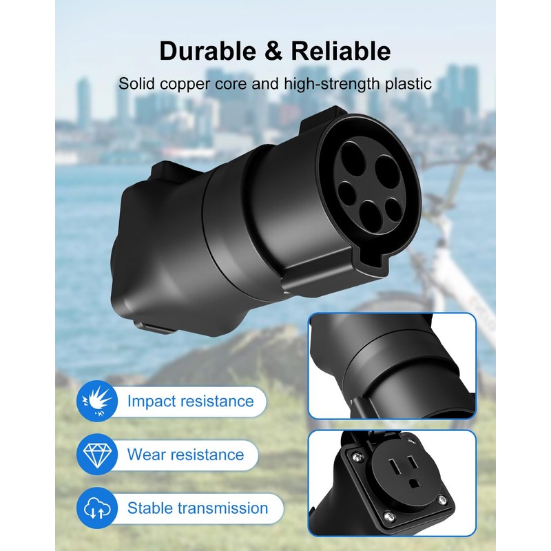 JUFWKO J1772 to NEMA 5-15 Plug, Adapter Plug for E-Bike