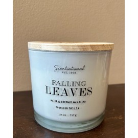 Scentsational Falling Leaves Candle Large 26 Oz Fall Fragrance Coconut Wax Blend