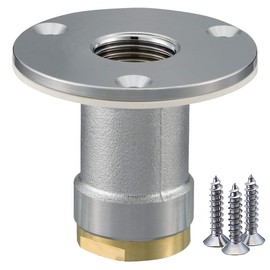 Onda Seisakusho Resin Pipe Fitting [Double Lock Joint WJ8 Type Pipe Adapter (Made of Brass), Brim Diameter Φ58 Rc1/2 x 13A (PEX, PB)] WJ8-1313-S