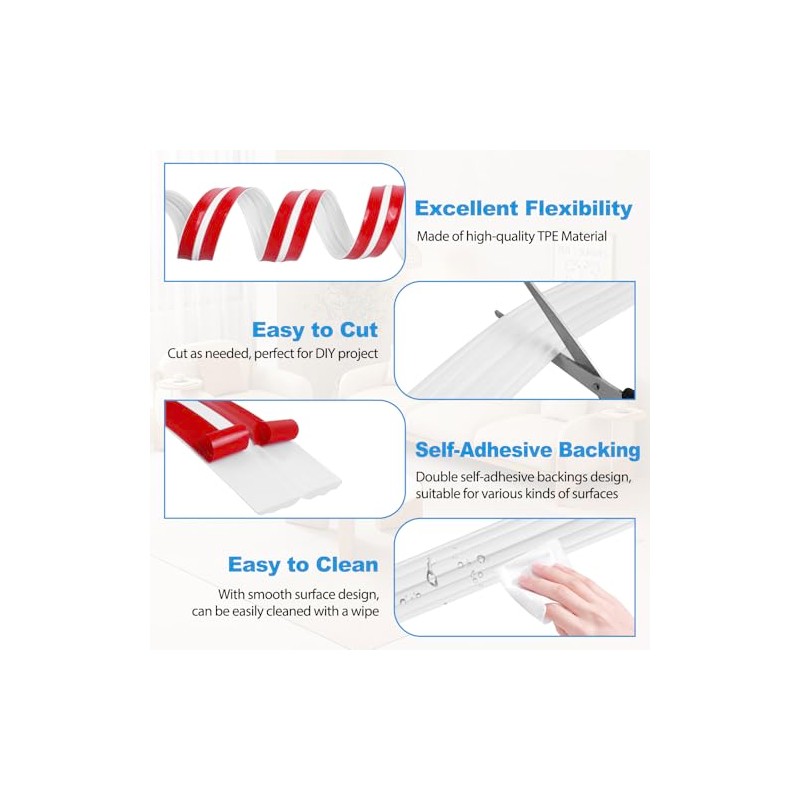 Wall Corner Protector Peel and Stick Corner Trim Molding Flexible
