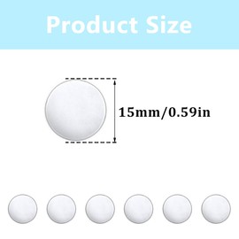 Ruidee 50g/1.76oz Round Metallic Foil Confetti 15mm Glitter Dot Sequins Table Confetti Sprinkle Throwing for Birthday Party Wedding (YZX/Silver)