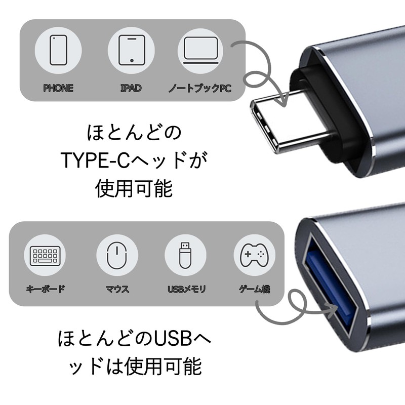 type-C USB-A Converter (Set of 1)