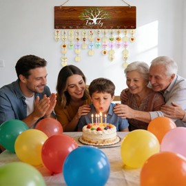 Gifts for Mom Grandma, Family Birthday Calendar Wall Hanging Tags