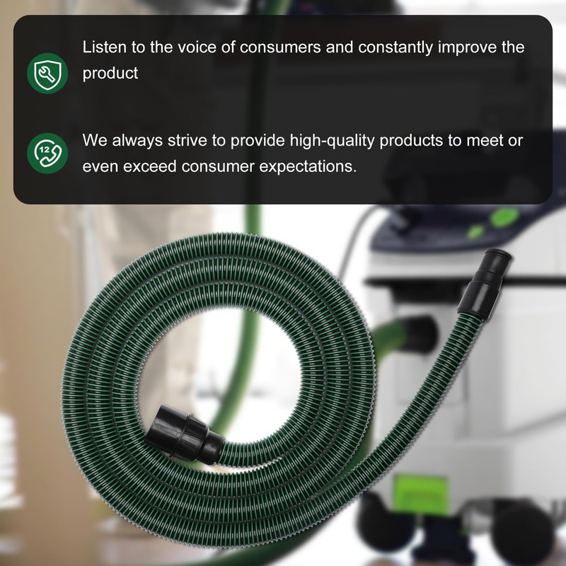 Dust Extractor Hose for Festool Vacuum Suction Hose D27/32x3,5m, Compatible