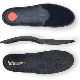 BISON Alfa Orthopaedic Insoles, Flat Foot Insoles, Foot Pain, Insoles, Work Shoes, Orthopaedic Sole with Depreciation Heel, 1 Pair (37), Black