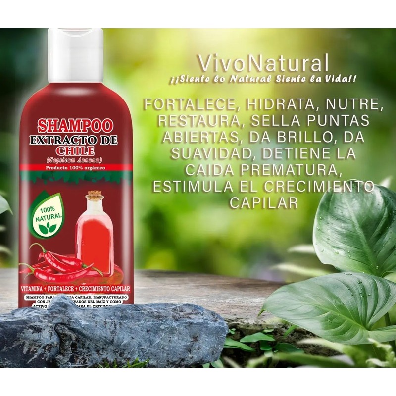 3 Shampoos Extracto De Chile 500ml Cu Aceite Bergamota