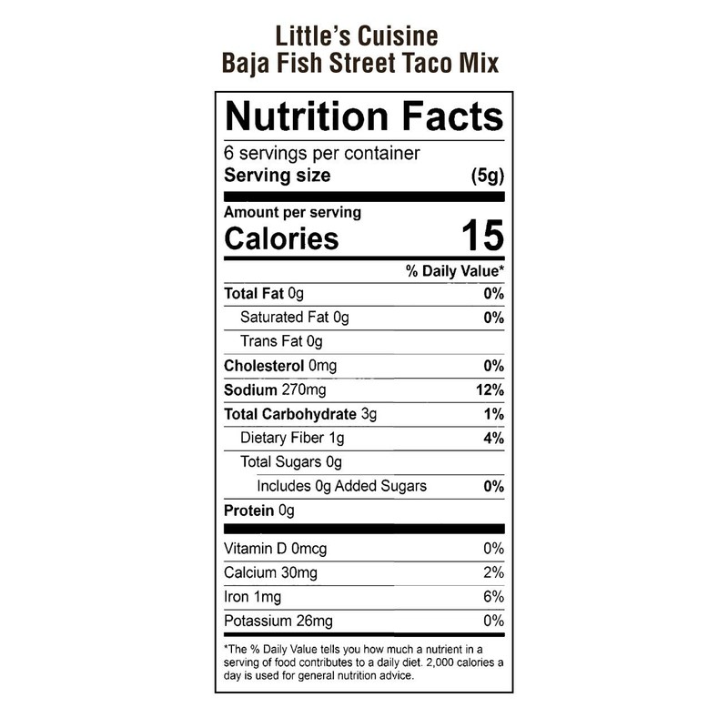 Little's Cuisine Street Taco Seasoning Mix | Baja Fish (Case