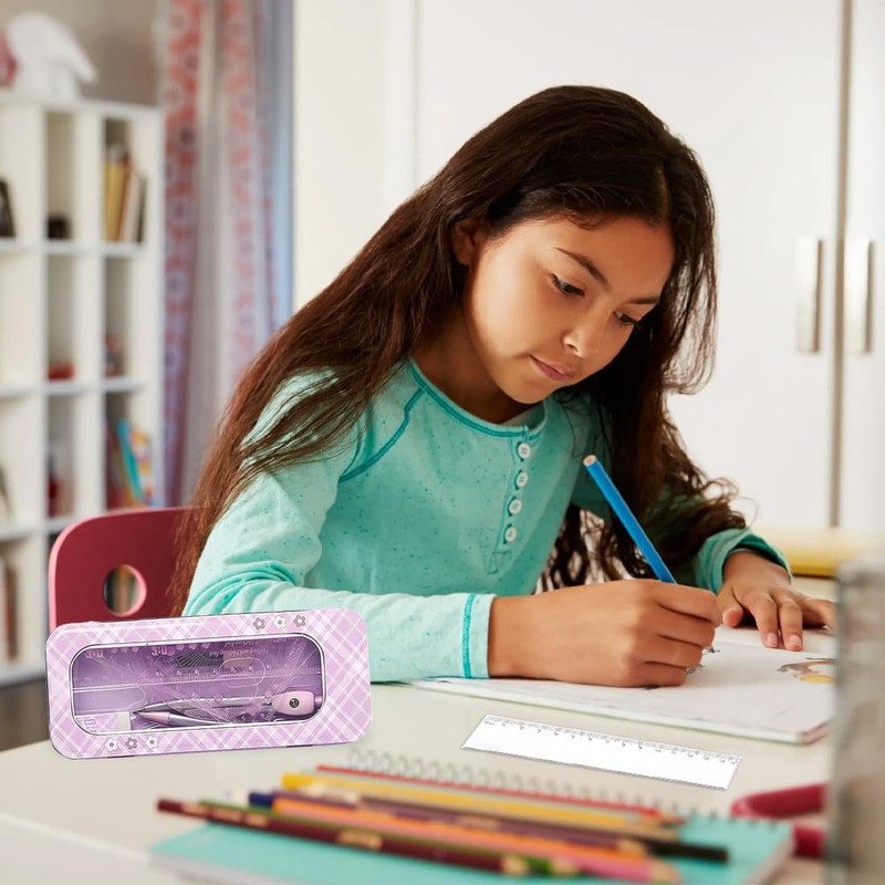 WUSJCOF Geometry Set with Compass and Set Square for Primary