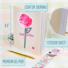 STMT D.I.Y. 3D Journaling Set, 40-Sheet Light-Up Journal with Gold Pen & Stickers, Trendy Stationery, School Supplies, Stationery Set, Journal Notebook, Journaling Kit, 8 Year Old Girl Birthday Gift