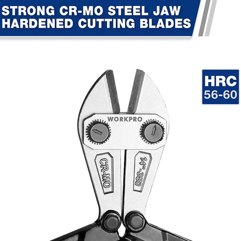 WORKPRO 14" Bolt Cutter Chrome Molybdenum Steel Blade Pliers Tri-Material