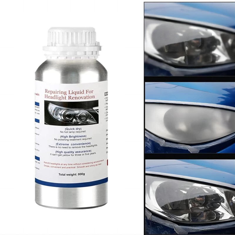 TONZACK 800g Car Headlight Scratch Repair Liquid,Polymer Car Headlight Liquid,Polishing