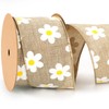 LaRibbons Daisy Wired Edge Ribbon 2.5 Inch x 12 Yards,