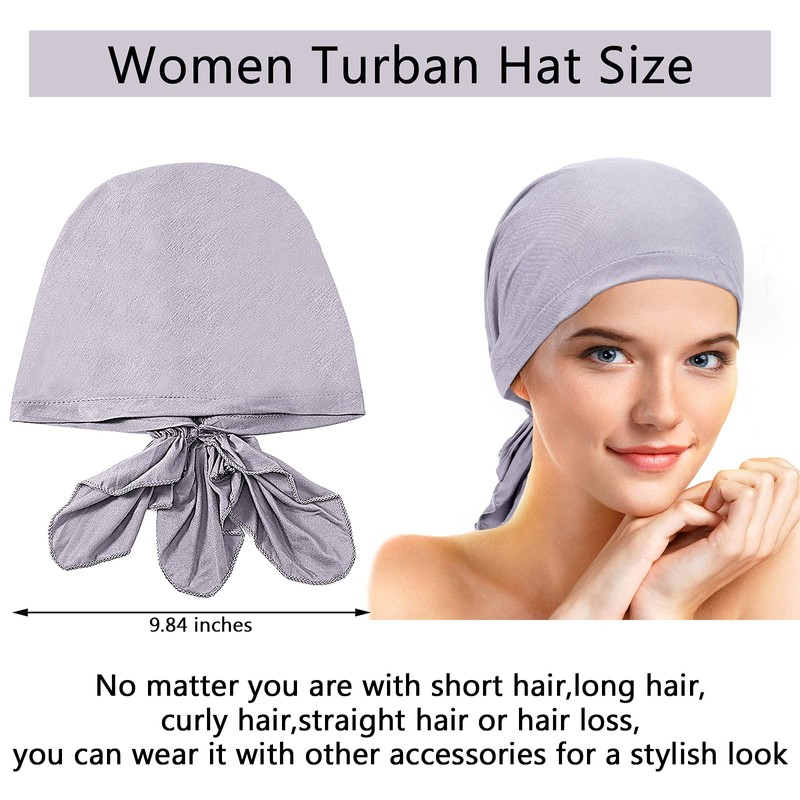 6 gorros de bufanda preatados para mujer, turbante, gorro, bufanda