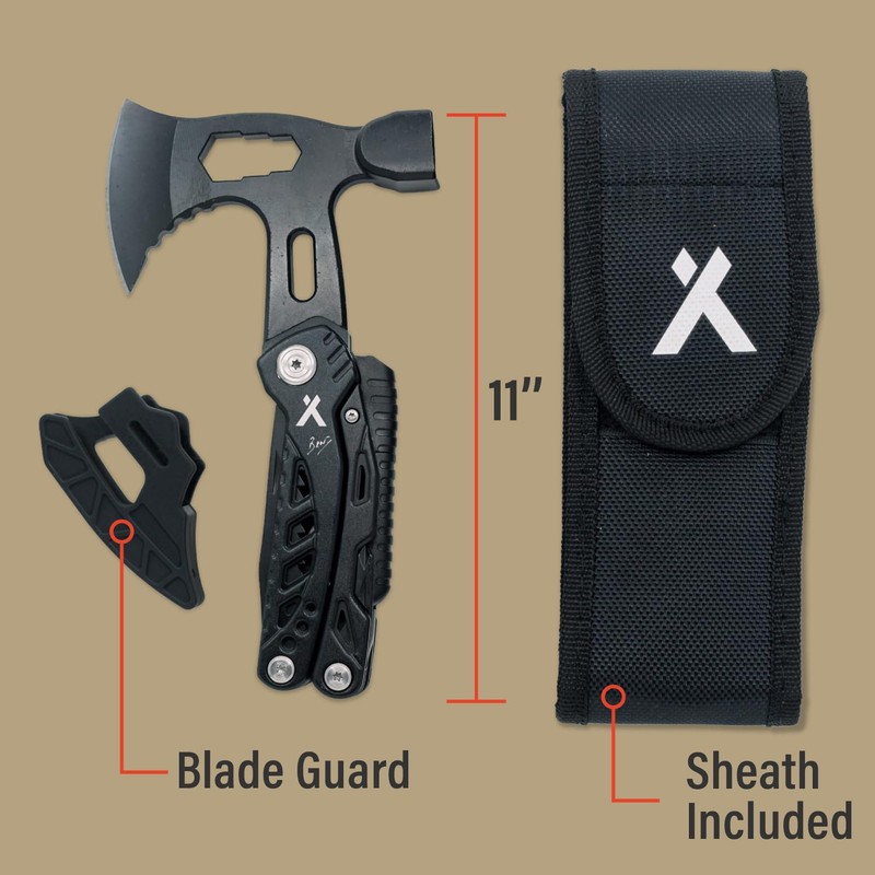 Bear Grylls Axe Multitool Hammer - with Knife, Bottle Opener,