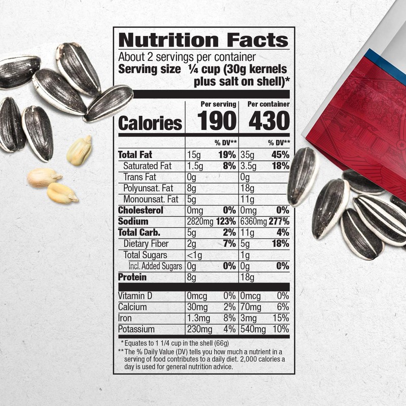 DAVID SEEDS Roasted and Salted Original Jumbo Sunflower Seeds, Keto