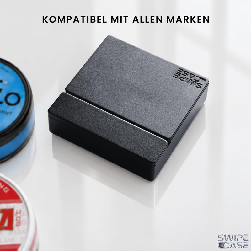 Swipecase® Aluminium Case with Double Compartment for Snus, Caffeine Snus