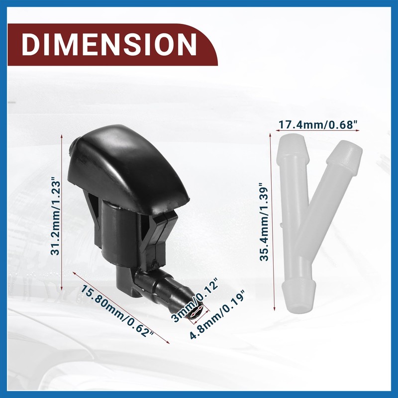 A ABSOPRO Windshield Washer Nozzle for Pontiac G6 Durable No.55079049AA