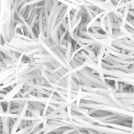 Poeland 200g Hamper Stuffing Filler, Shredded Paper for Hampers, Shredded Tissue Paper for Gift Box Filler Packaging & Basket Stuffing (White)