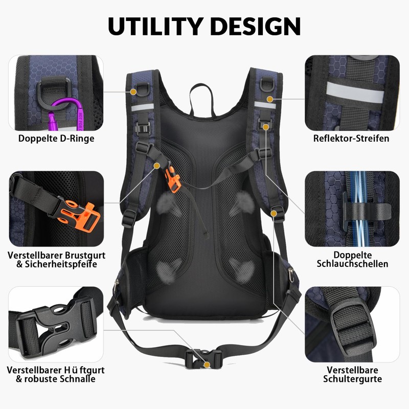 Arvano Bicycle Backpack Lightweight Ski Backpack Small Hiking Backpack MTB
