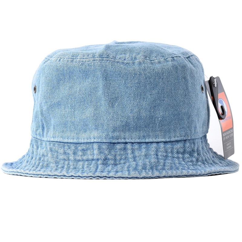 NEWHATTAN Bucket Hat Hat 18. Denim Light Blue, blue (light)