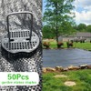 50Pcs Garden Stakes Staples + 50Pcs Gasket, Bakulyor 6 Inch