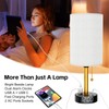 Bedside Desk Lamp for Bedroom, Table Lamp with USB A