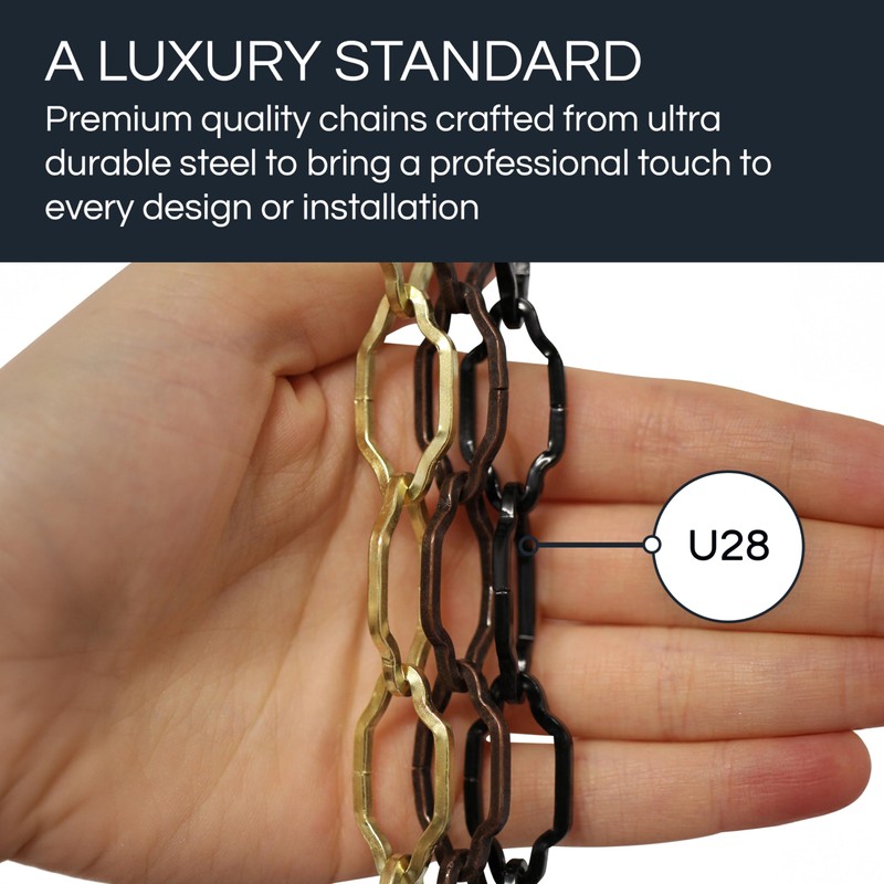 RCH Hardware CH-S57-30-PB-10 |12 Gauge Decorative Solid Steel Motif Link