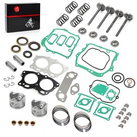 Oversize 0.5mm Engine Rebuild Kit Piston & Ring Gasket Seal Exhaust Intake Valve For EZGO 4 Cycle Gas Golf Cart 350cc EH35C MCI Fuji Robin Engine 1996-2002