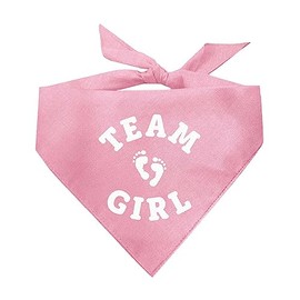 Team Girl Gender Reveal/Baby Announcement Dog Bandana (Baby Pink, XS 820)