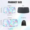 Car Windscreen Sun Shade, 145x80cm Reflective & Foldable Windshield Sun