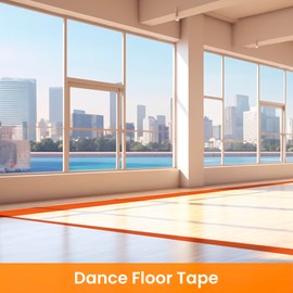 TAPEBEAR Floor Tape Orange Vinyl Tape 2" x 36Yards, Floor Caution Marking Dance Splicing Tape Safety Warning Stripe Abrasion-Proof Waterproof for Gym, Warehouse, Traffic Signage, Color Coding