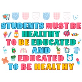 HOWAF 79pcs Healthy Bulletin Board Set, Healthcare Nurses Classroom Decorations Medical RN Cutouts for Students Hospital Back to School Chart Wall Supplies, Kindergarten Nursing First Day of School