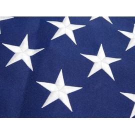 USA 3'x5' 600D Synthetic Polyester-Cotton Embroidered Sewn Stars and Stripes Heavy Duty Banner Flag