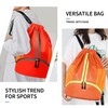JELUTAR Drawstring Backpack Gym Bag with Shoes Compartment for Soccer,