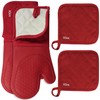 Klex Extra Long Silicone Oven Mitts and Pot Holders, 932°F