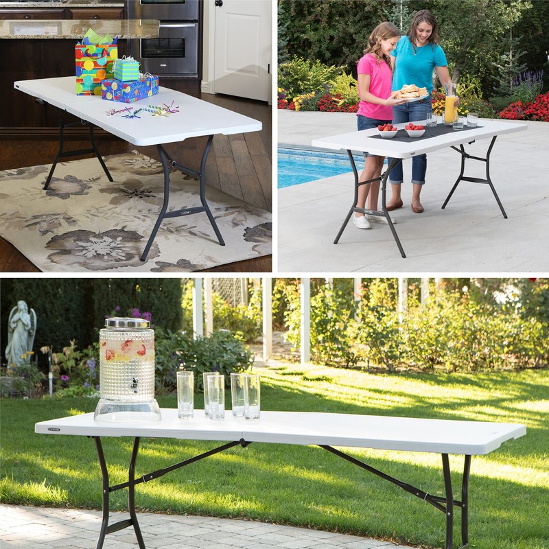 6' White Folding Table