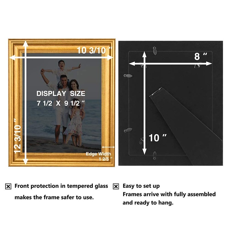 LaVie Home 8x10 Picture Frames (1 Pack, Gold) Photo Frame