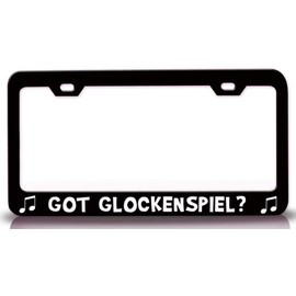 Custom Brother - GOT Glockenspiel with Music Note Metal Car SUV Truck License Plate Frame Bl b50