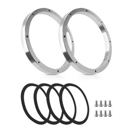 2 Pack 6.5" Speaker Spacers Fit 6-1/2" Car Speakers, 0.63" Depth Ring Adapter Spacer Mounting Rings Thickness Metal for Car Truck Boat RV Speaker Subwoofer