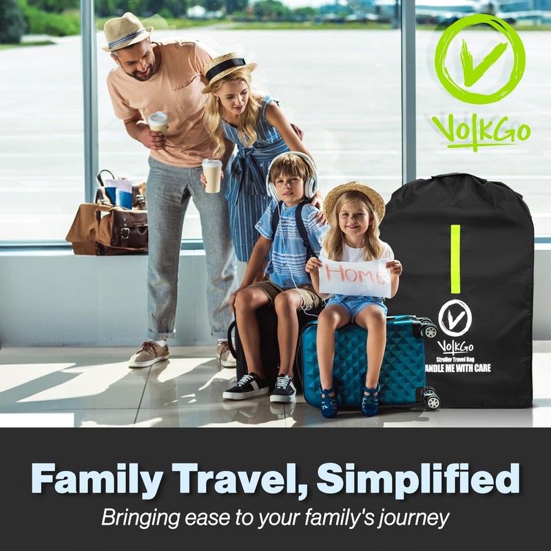 V VOLKGO Stroller Bag for Airplane, Jogger & Single Stroller