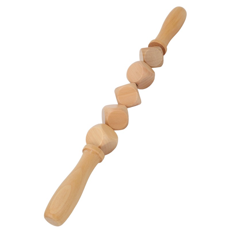 Fascia Massage Roller Meridian Dredgin Wooden Scraping Rods with 5pcs