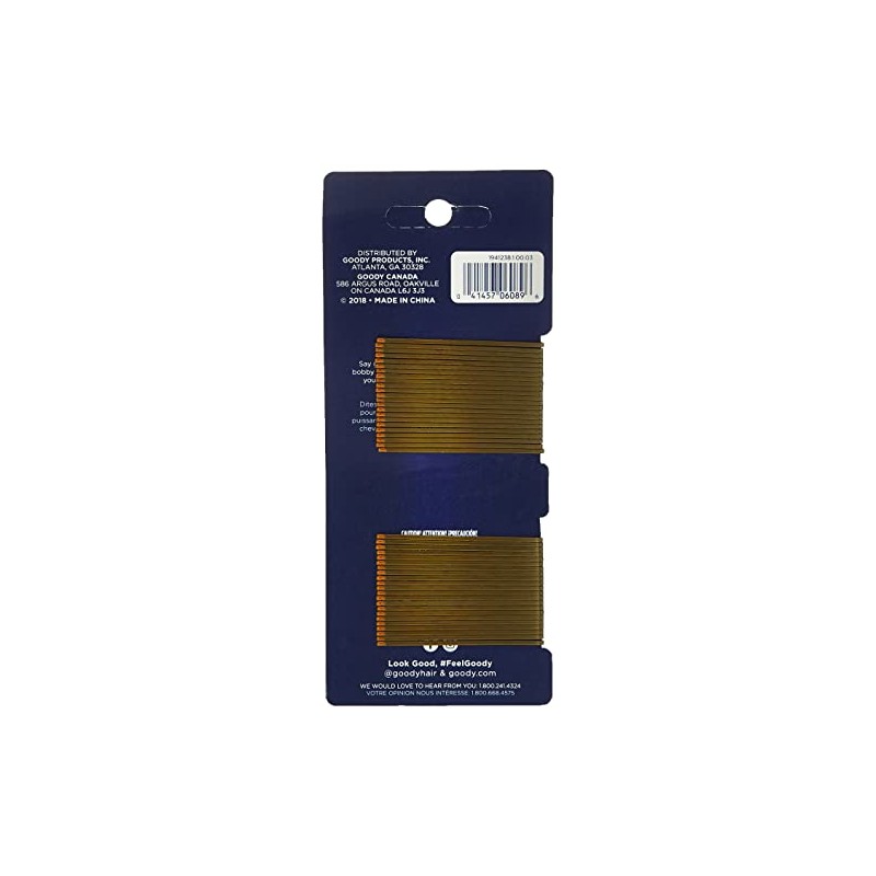 Goody Bobby Pins, Brown, 45 Count