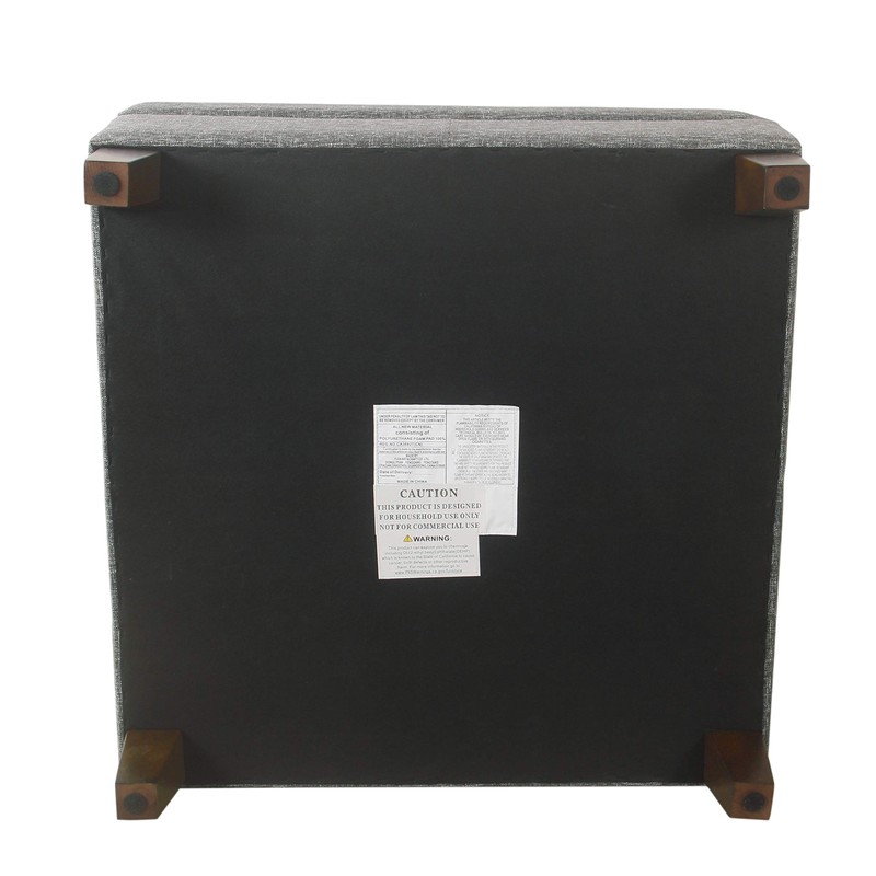 HomePop Home Decor | Luxury Square 32” Storage Ottoman with