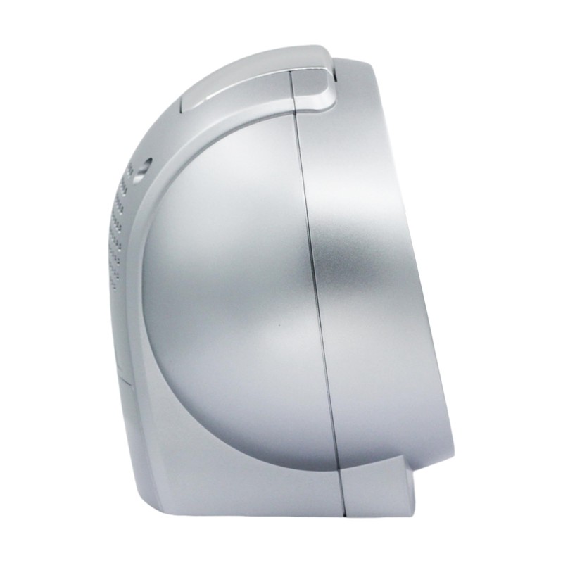 Seiko Imperial Non Ticking Bedroom Alarm Clock, 4 Inch, Silver