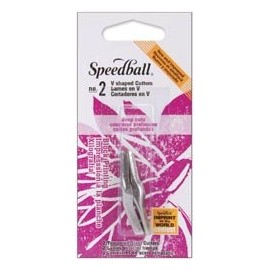 Speedball Lino Cutter Blades (2 Per Package) - No. 2 V Shaped