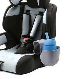 Child Cup Holder for Convertible Car Seats, Car Seat Cup Holder, Baby Stroller Cup Holer Wheelchair Cup Holder, Child Cup Holders Compatible with The Majority of Car Seat Models – Grey