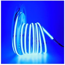 Tesfish LED Strip Light 24 V, LED Strip COB Blue 5 m 320 LEDs/M Total 1600 LEDs Neon Light Flexible LED Light Strips Strip for Party, Counter, Shelf, Home Decor